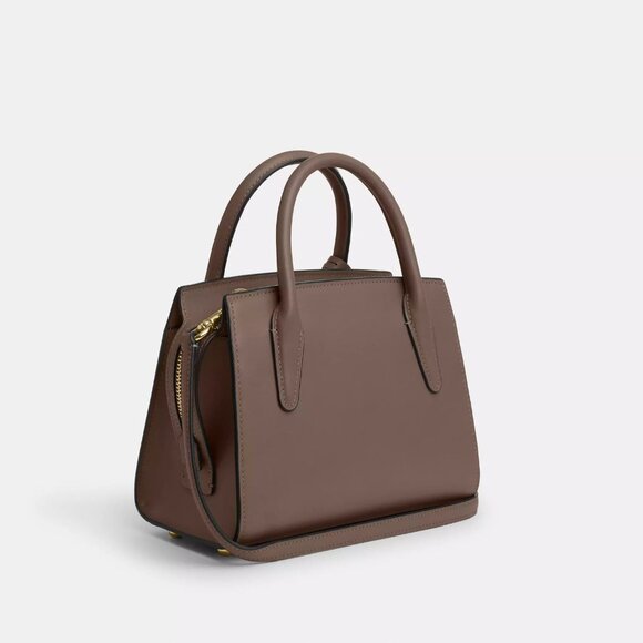 NWT COACH Andrea Carryall Bag - Smooth Leather/Gold/Dark Stone - CP081 $428 - Picture 7 of 11